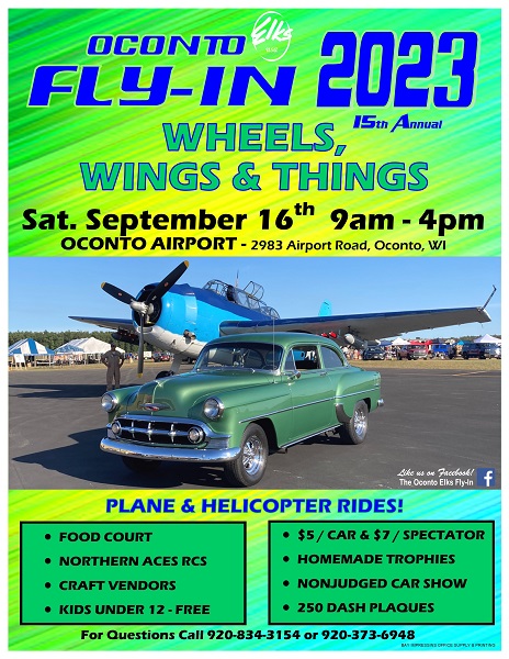 Fly-in 2023 September 16th, 2023 from 9am-4pm